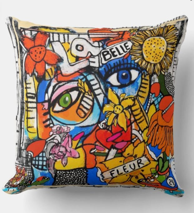 La Belle Fleur Throw Pillow